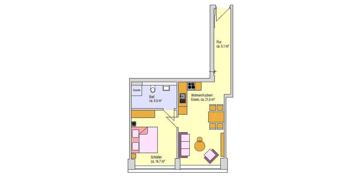 Etagenwohnung Aachen Frankenberger Viertel - 2 Zimmer, 52 m&sup2;, 820&euro; | Angebot:25727988