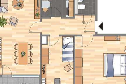 Wohnung Baesweiler Setterich - 4 Zimmer, 67 m&sup2;, 539&euro; | Angebot:26607468