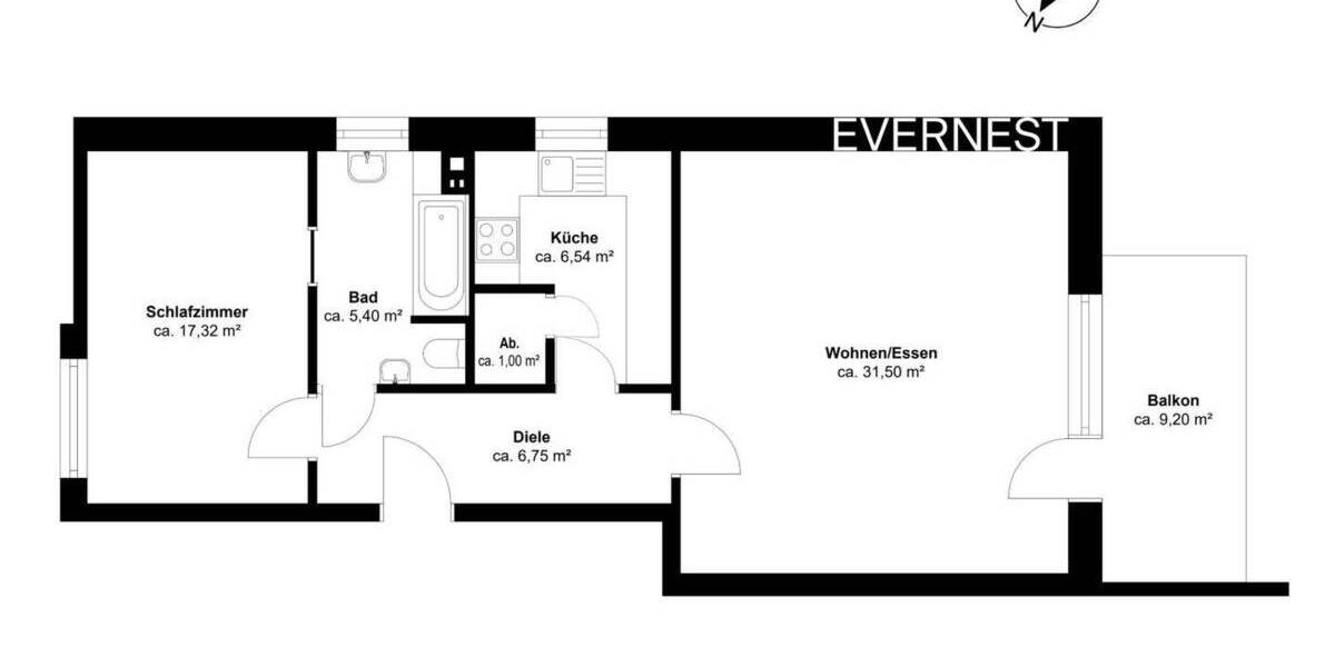 Etagenwohnung Herzogenrath Kohlscheid - 2 Zimmer, 73 m&sup2;, 159.000&euro; | Angebot:26816443