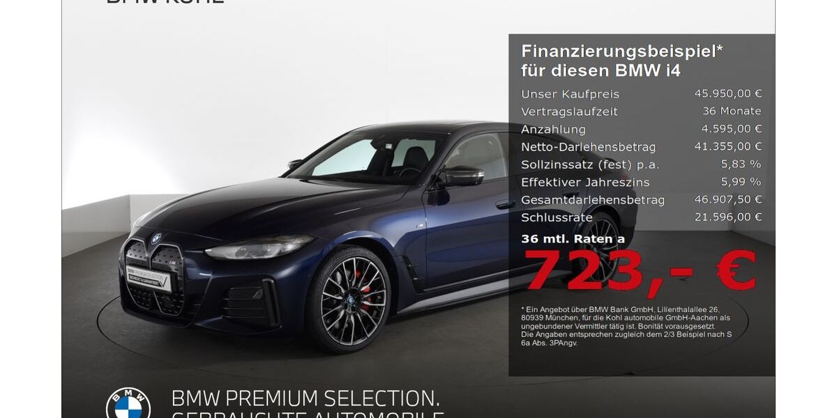 BMW i4 57.637 km 45.950 &euro; Aachen 52078