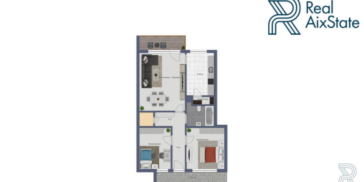 Etagenwohnung Herzogenrath / Kohlscheid Kohlscheid - 3 Zimmer, 75 m&sup2;, 169.000&euro; | Angebot:26141890