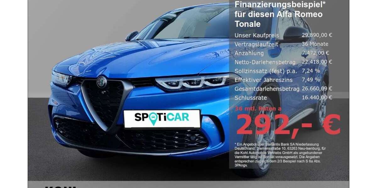 Alfa Romeo Tonale 25.200 km 29.890 &euro; Aachen 52078