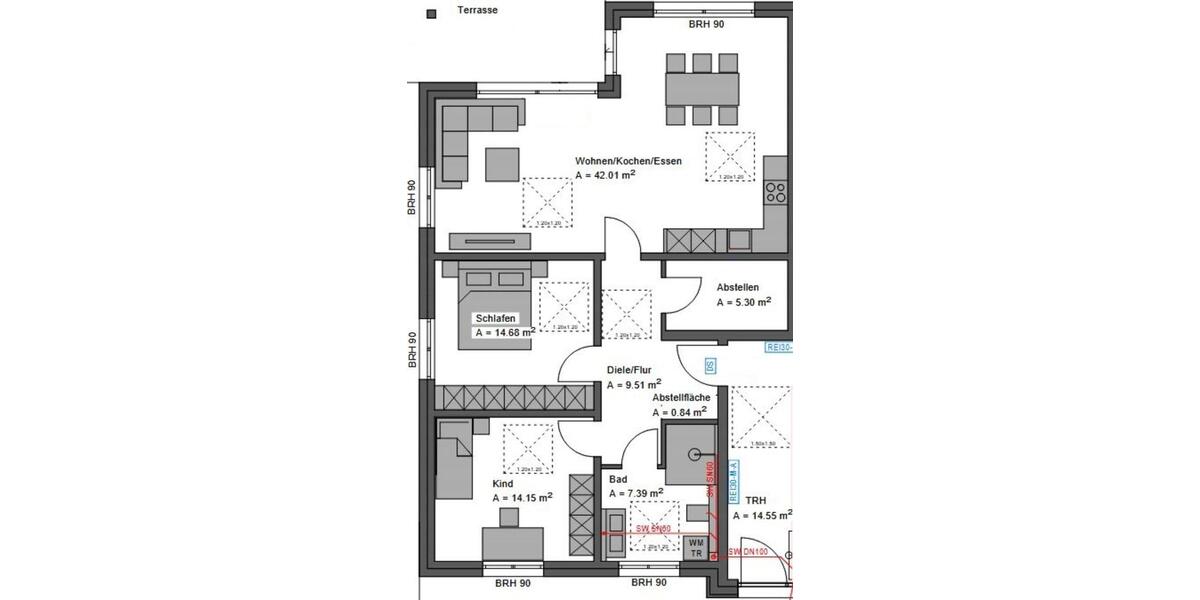Erdgeschoßwohnung Monschau - 3 Zimmer, 989&euro; | Angebot:23372513