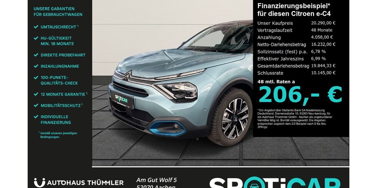 Citroen ë-C4 28.999 km 19.990 &euro; Aachen 52070