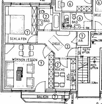 Etagenwohnung Aachen Eilendorf - 2 Zimmer, 62 m&sup2;, 910&euro; | Angebot:26537098