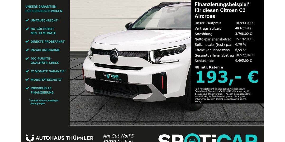 Citroen C3 Aircross 4.999 km 18.490 &euro; Aachen 52070