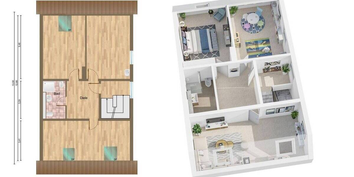 Doppelhaushälfte Aachen-Brand Brand - 9 Zimmer, 235 m&sup2;, 698.000&euro; | Angebot:25724149
