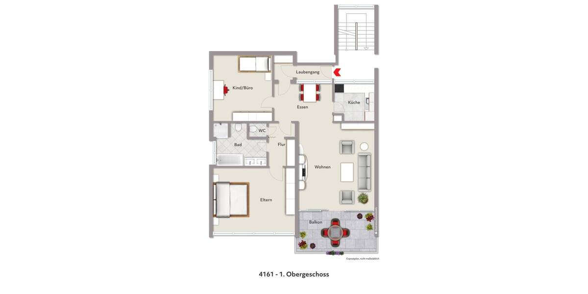 Etagenwohnung Aachen Aachen-Mitte - 3 Zimmer, 102 m&sup2;, 392.500&euro; | Angebot:26207191