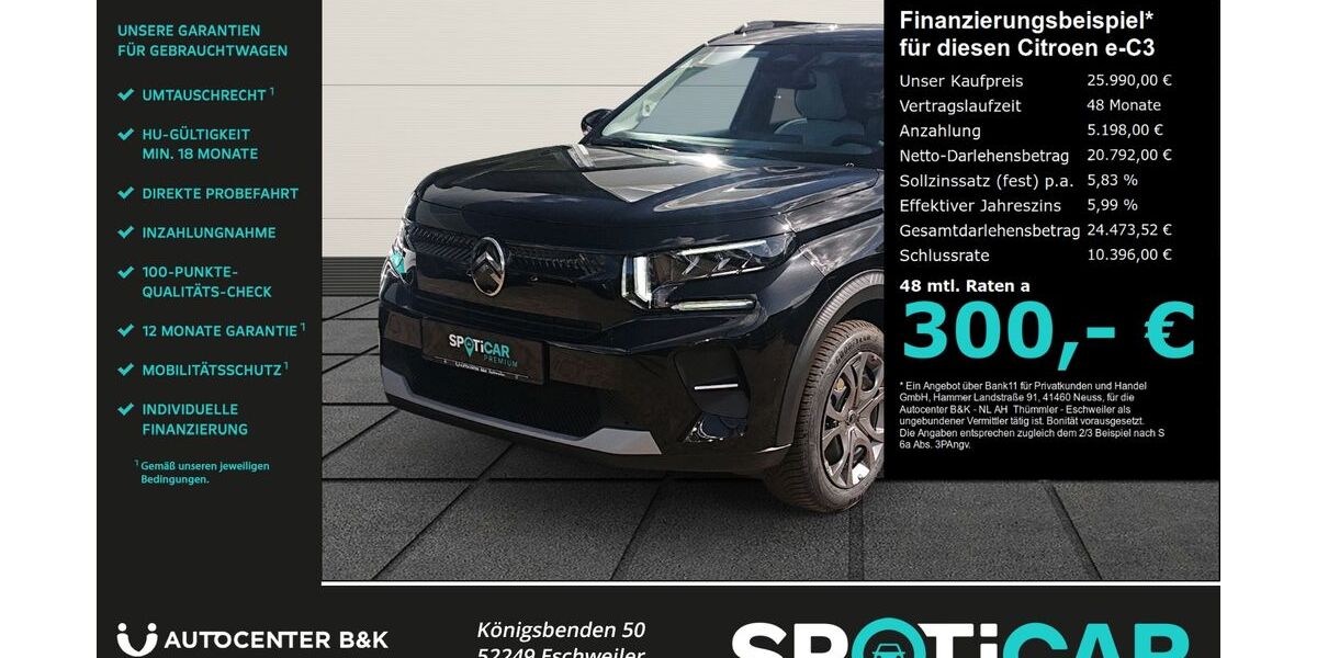 Citroen ë-C3 3.990 km 25.990 &euro; Eschweiler 52249