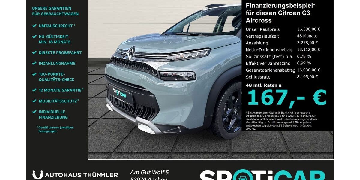 Citroen C3 Aircross 20.982 km 16.390 &euro; Aachen 52070