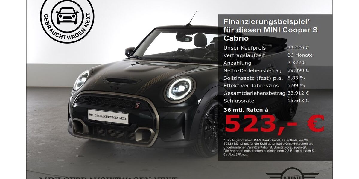 Mini Cooper S Cabrio 29.426 km 33.220 &euro; Aachen 52078