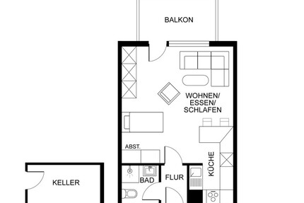 Kohlscheid – Klein, fein, renditestark: Vermietete Kapitalanlage mit Balkon - Wohnung Herzogenrath | Angebot:27289369