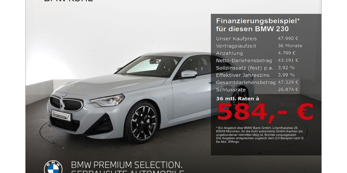 BMW 230 17.699 km 47.990 &euro; Aachen 52078