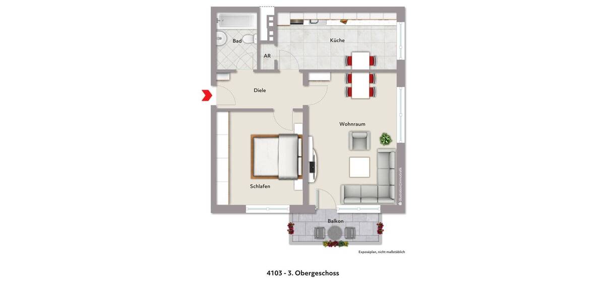 Etagenwohnung Würselen / Broichweiden Broichweiden - 2 Zimmer, 64 m&sup2;, 154.500&euro; | Angebot:26176724