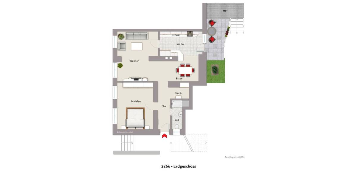 Etagenwohnung Stolberg (Rheinland) Büsbach - 2 Zimmer, 78 m&sup2;, 145.000&euro; | Angebot:26192123