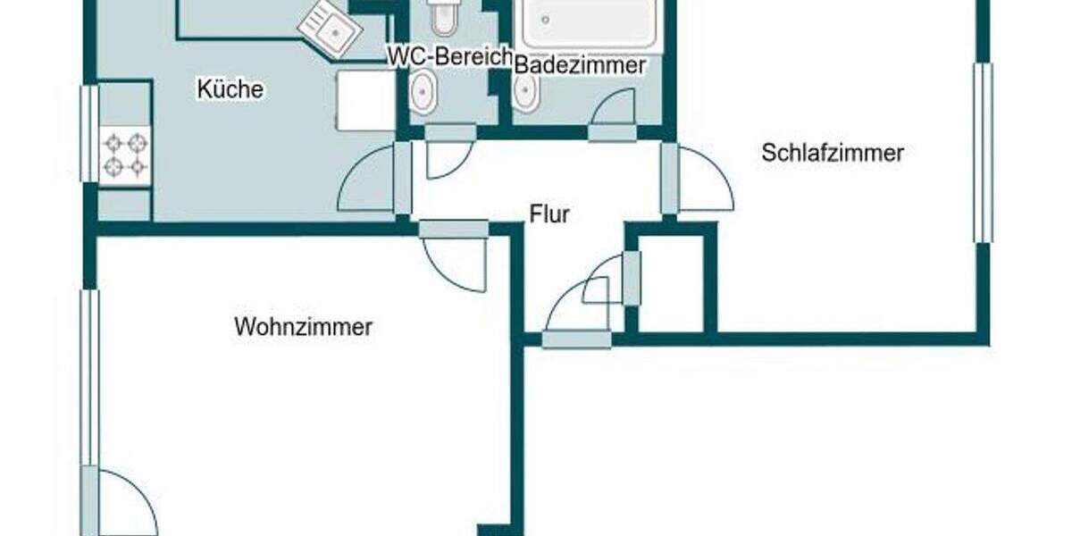 Etagenwohnung Aldenhoven - 2 Zimmer, 53 m&sup2;, 99.000&euro; | Angebot:25699731