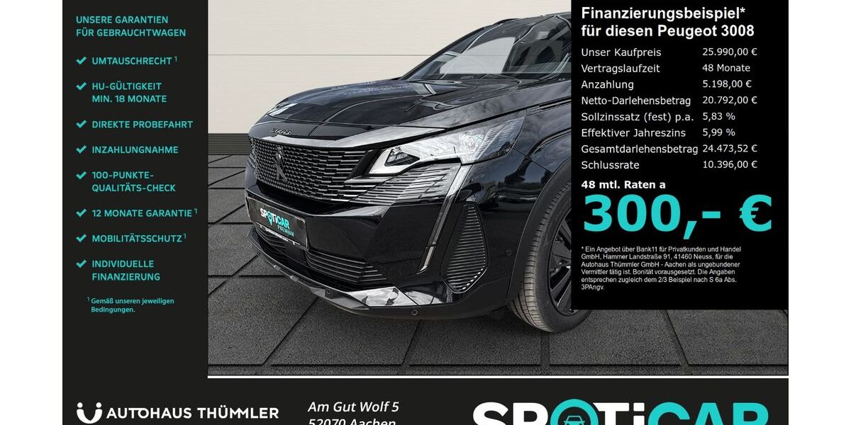 Peugeot 3008 18.630 km 25.990 &euro; Aachen 52070