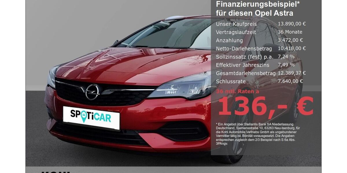 Opel Astra 58.000 km 13.790 &euro; Aachen 52078