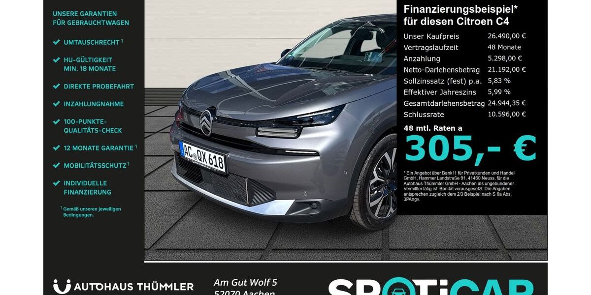 Citroen C4 8.999 km 25.990 &euro; Aachen 52070