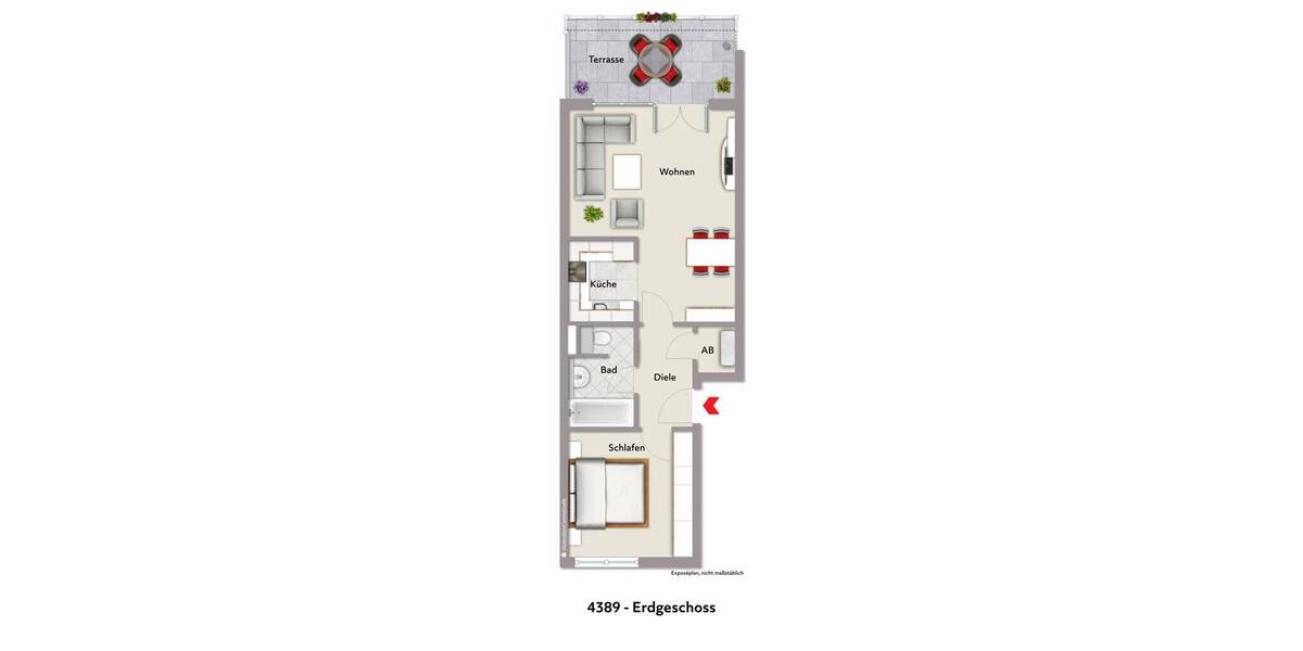 Etagenwohnung Aachen Eilendorf - 2 Zimmer, 58 m&sup2;, 225.000&euro; | Angebot:26176709