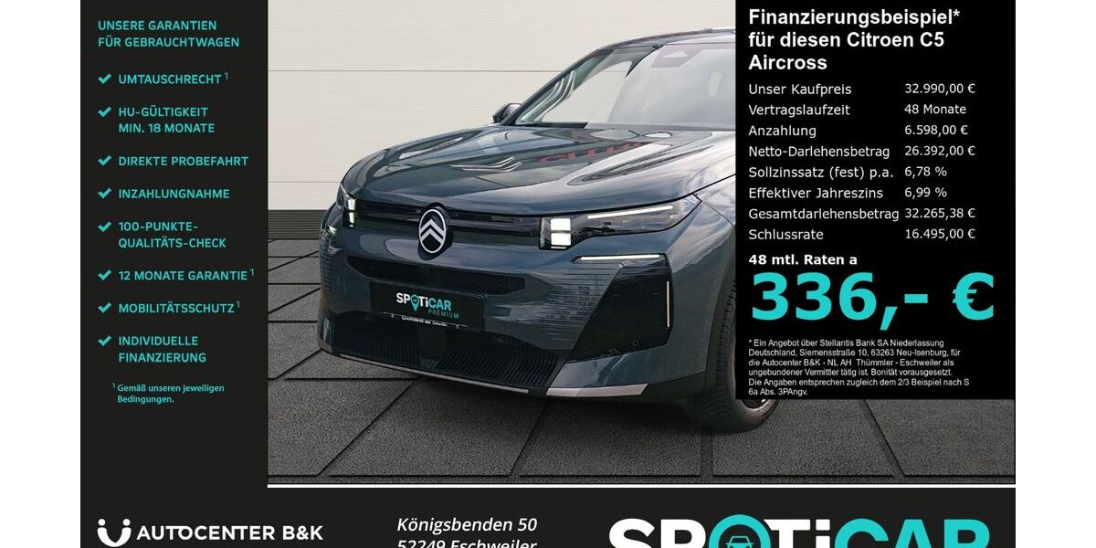 Citroen C5 Aircross 4.999 km 32.990 &euro; Eschweiler 52249
