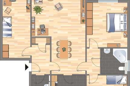 Wohnung Alsdorf Busch - 4 Zimmer, 90 m&sup2;, 494&euro; | Angebot:26149903