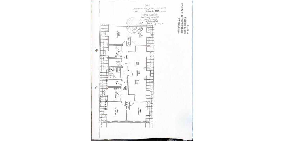 Dachgeschoßwohnung Aachen Aachen-Mitte - 6 Zimmer, 140 m&sup2;, 140.000&euro; | Angebot:26396635