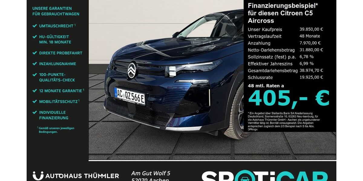 Citroen C5 Aircross 4.999 km 39.850 &euro; Aachen 52070