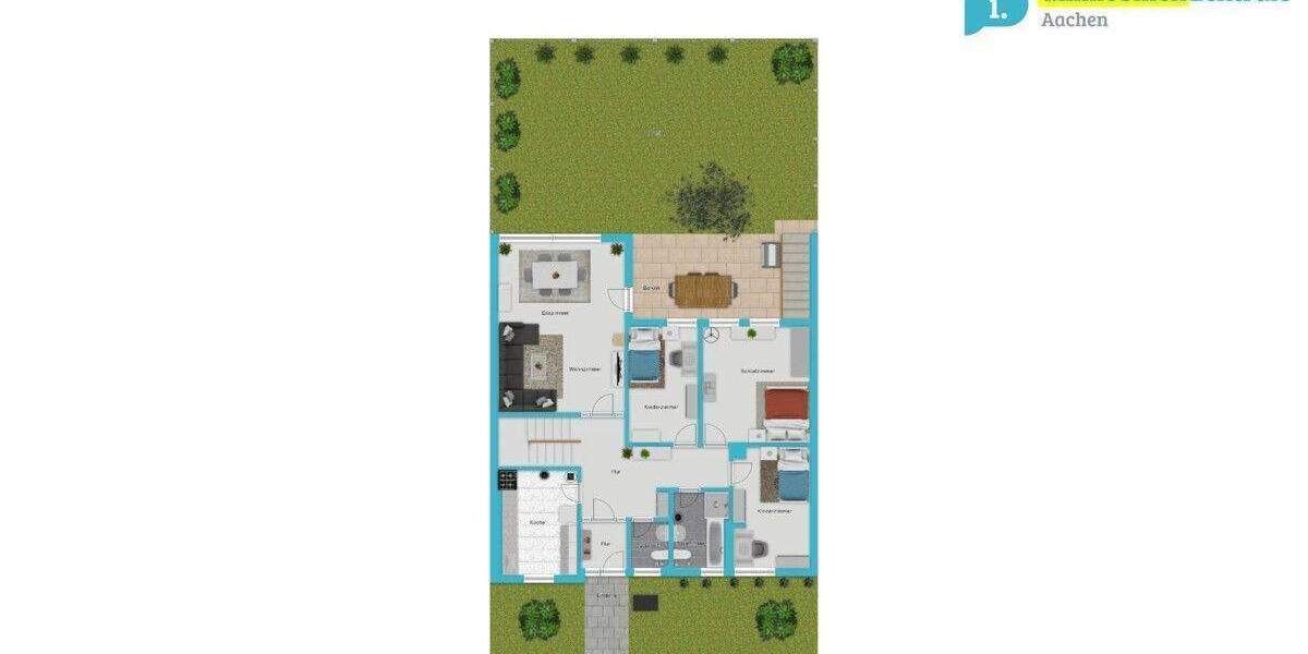 Reihenmittelhaus Aachen Aachen-Mitte - 7 Zimmer, 145 m&sup2;, 476.619&euro; | Angebot:25674541