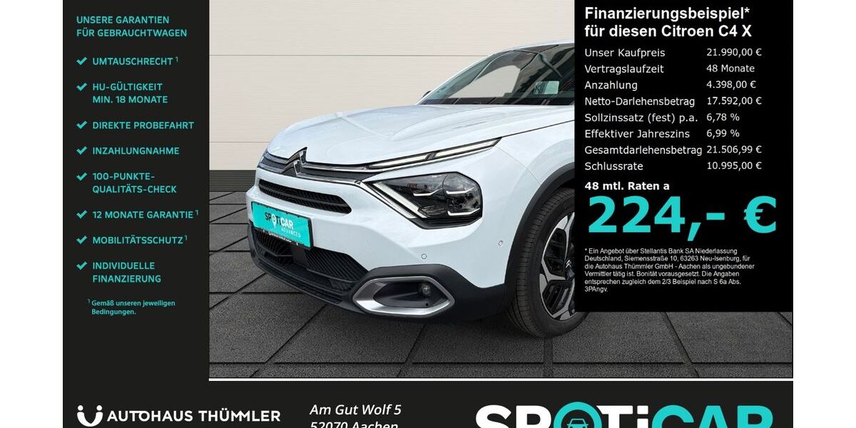 Citroen C4 X 41.449 km 21.990 &euro; Aachen 52070