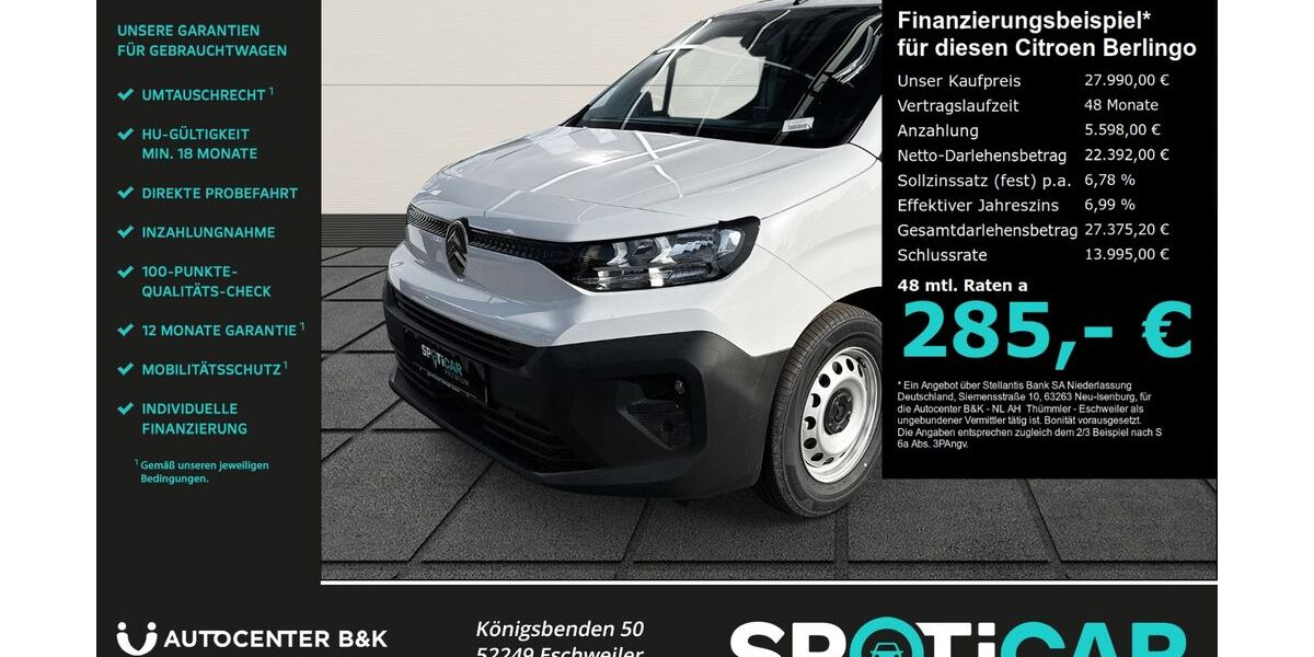 Citroen Berlingo 3.999 km 27.990 &euro; Eschweiler 52249