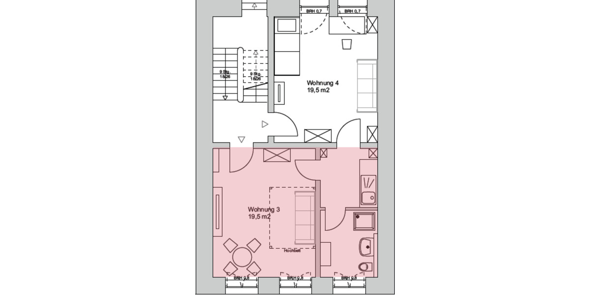 Etagenwohnung Aachen Aachen-Mitte - 1 Zimmer, 20 m&sup2;, 280&euro; | Angebot:25947627