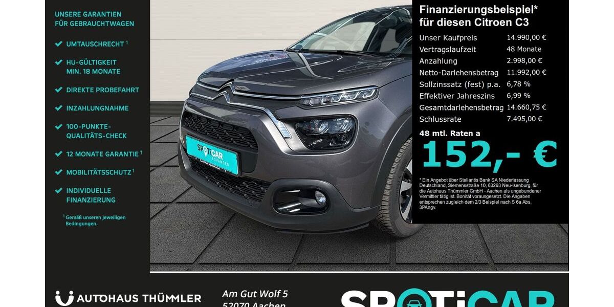 Citroen C3 18.280 km 14.990 &euro; Aachen 52070