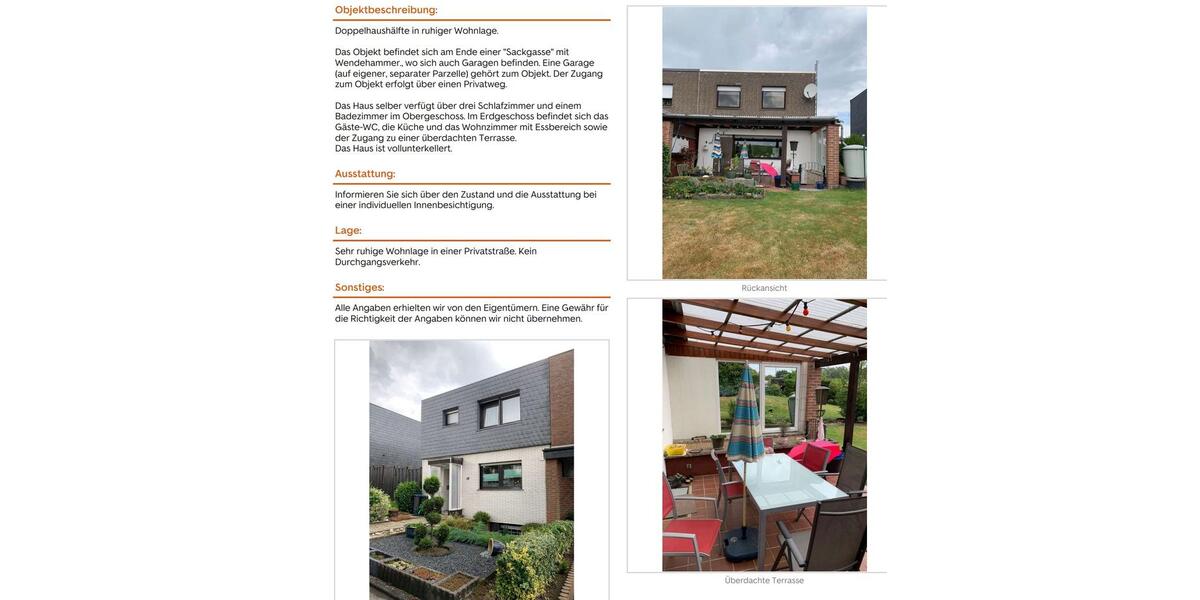 Doppelhaushälfte Stolberg (Rheinland) - 5 Zimmer, 104 m&sup2;, 1.700&euro; | Angebot:26581633