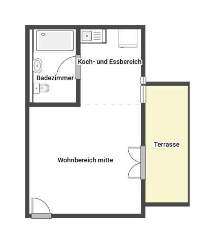 Etagenwohnung Würselen - 1 Zimmer, 31 m&sup2;, 330&euro; | Angebot:26680353