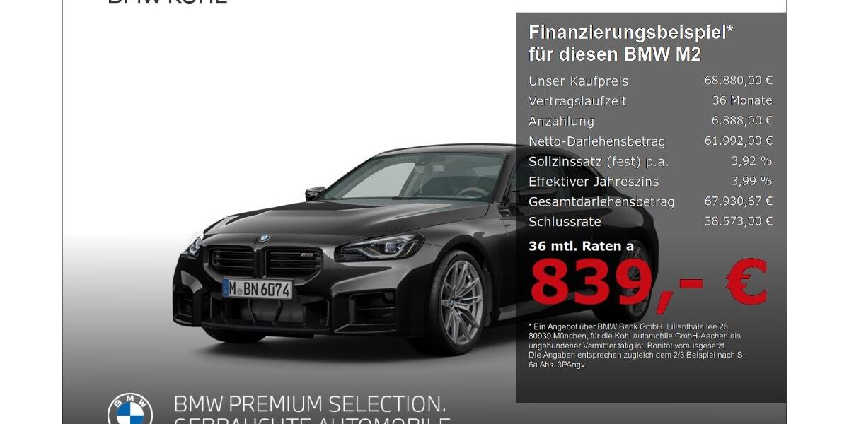 BMW M2 14.630 km 68.880 &euro; Aachen 52078