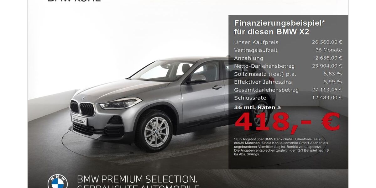 BMW X2 22.497 km 25.850 &euro; Aachen 52078