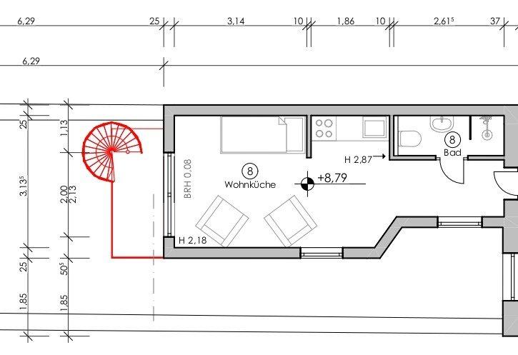 Etagenwohnung Aachen Aachen-Mitte - 1 Zimmer, 25 m&sup2;, 595&euro; | Angebot:26003631