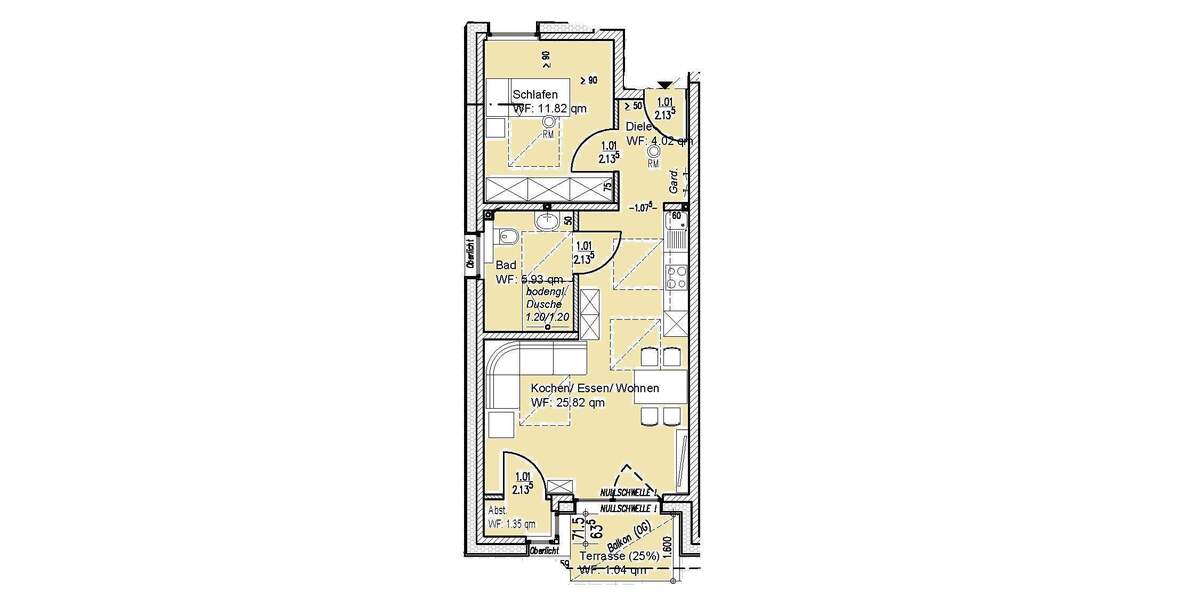 Etagenwohnung Geilenkirchen / Niederheid Tripsrath - 2 Zimmer, 50 m&sup2;, 211.000&euro; | Angebot:25776337