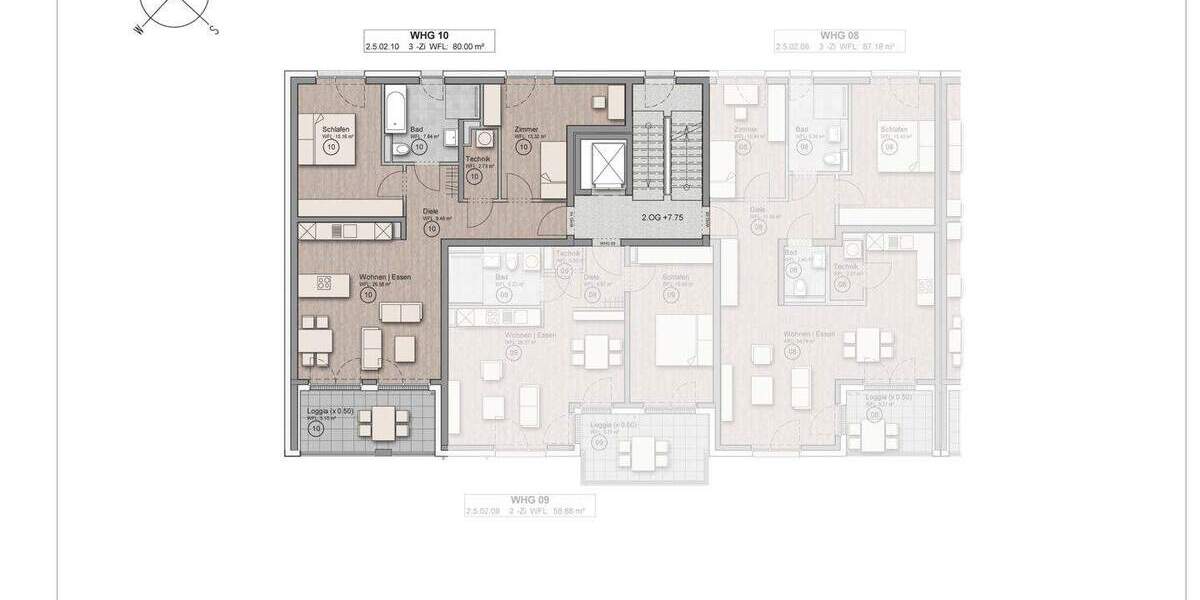 Etagenwohnung Aachen Aachen-Mitte - 3 Zimmer, 80 m&sup2;, 440.000&euro; | Angebot:25909357