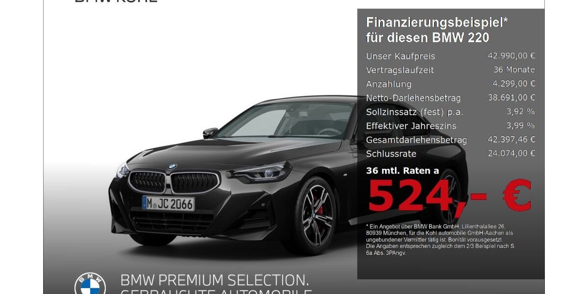 BMW 220 22.857 km 42.990 &euro; Aachen 52078