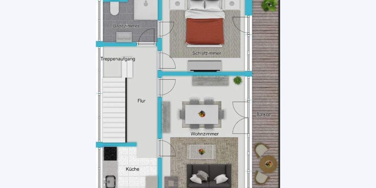 Etagenwohnung Aachen Aachen-Mitte - 2 Zimmer, 76 m&sup2;, 298.709&euro; | Angebot:25674548
