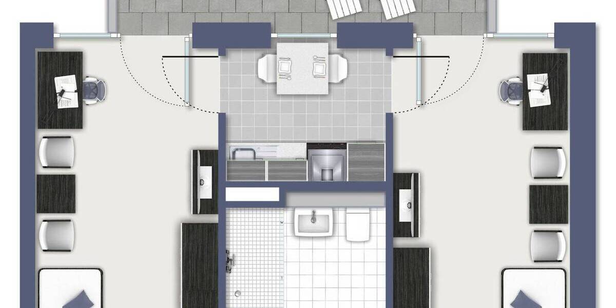Etagenwohnung Aachen Laurensberg - 2 Zimmer, 55 m&sup2;, 900&euro; | Angebot:26139236
