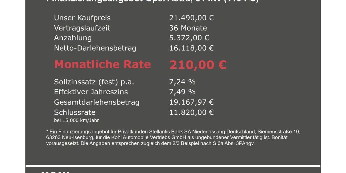 Opel Astra 19.600 km 21.490 &euro; Aachen 52078