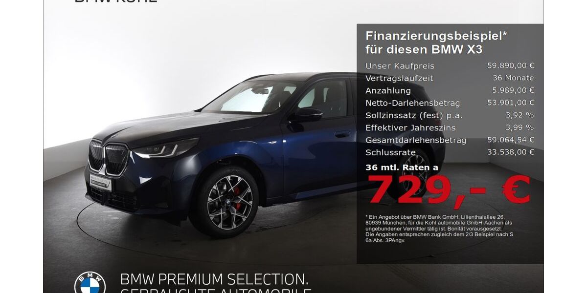 BMW X3 14.160 km 59.890 &euro; Aachen 52078