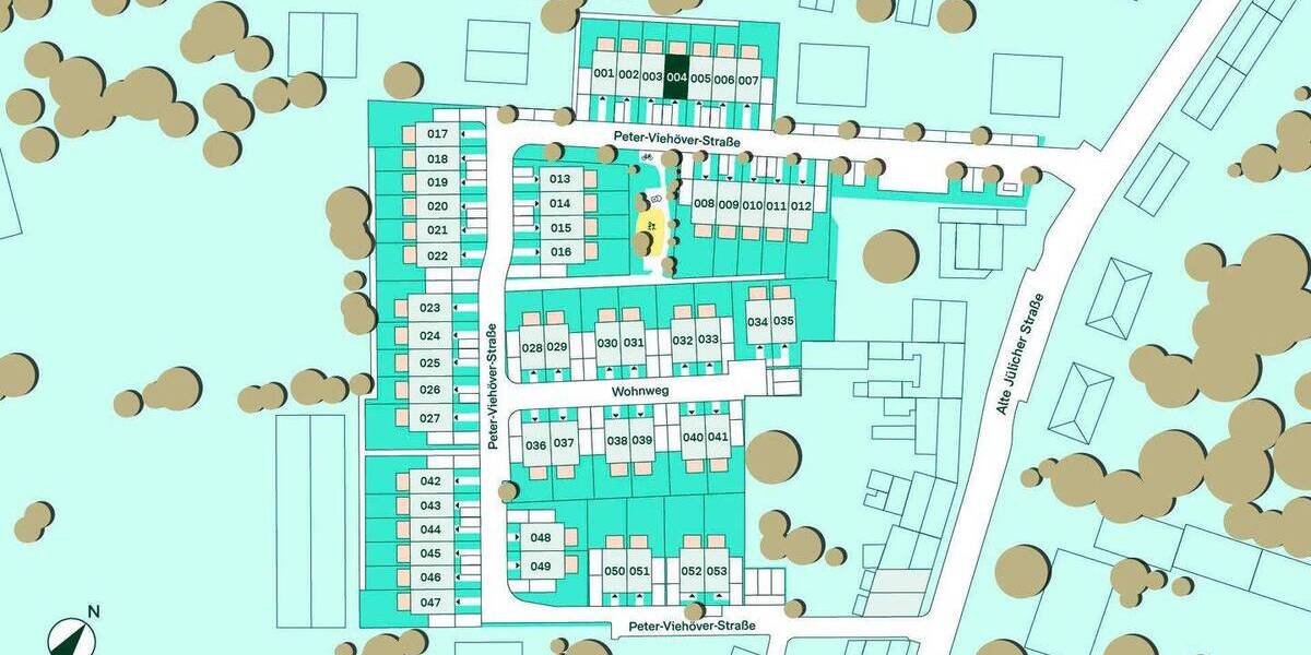 Reihenmittelhaus Düren Mariaweiler-Hoven - 4 Zimmer, 103 m&sup2;, 429.900&euro; | Angebot:26916533