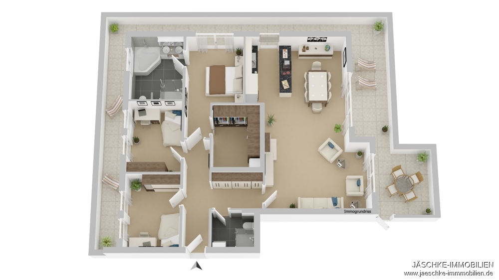 Penthouse - Umlaufende Terrasse - geringe Nebenkosten - zwei Stellplätze - Einfamilienhaus Aachen / Brand Brand | Angebot:25945504