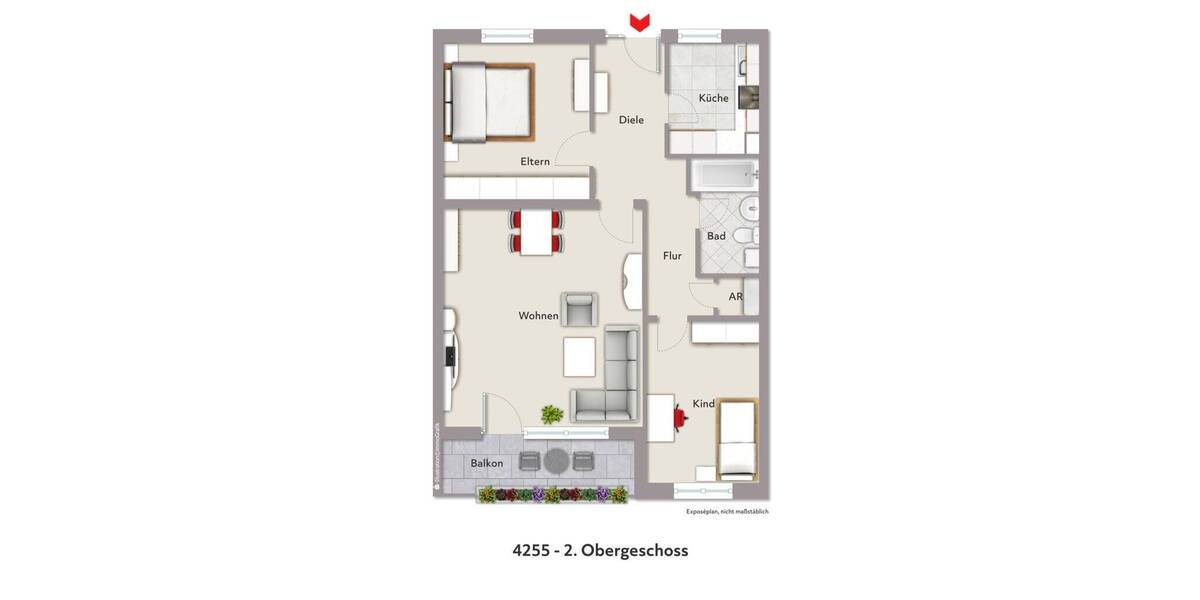 Etagenwohnung Aachen Aachen-Mitte - 3 Zimmer, 77 m&sup2;, 229.000&euro; | Angebot:26192223