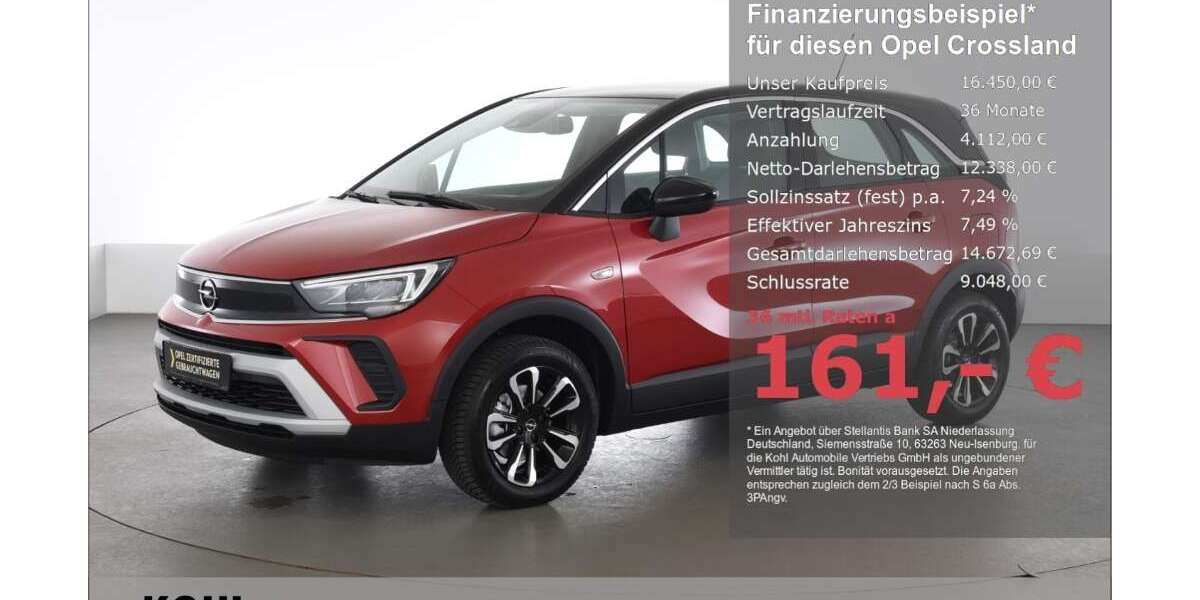 Opel Crossland 29.750 km 16.450 &euro; Aachen 52078