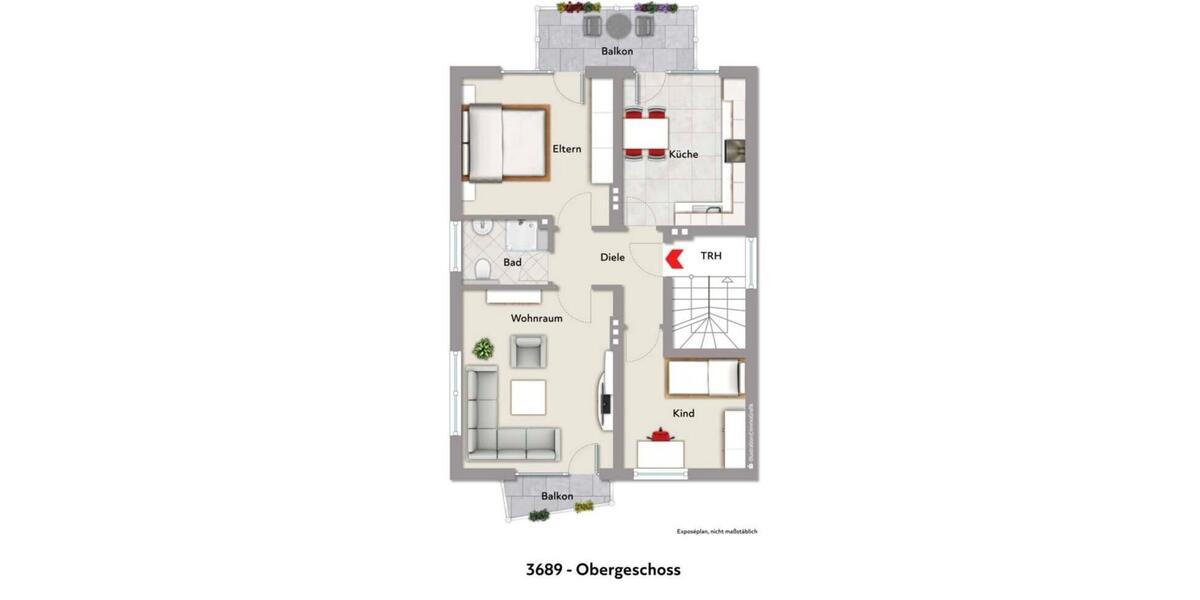 Etagenwohnung Stolberg (Rhld.) Büsbach - 3 Zimmer, 70 m&sup2;, 162.000&euro; | Angebot:27081315
